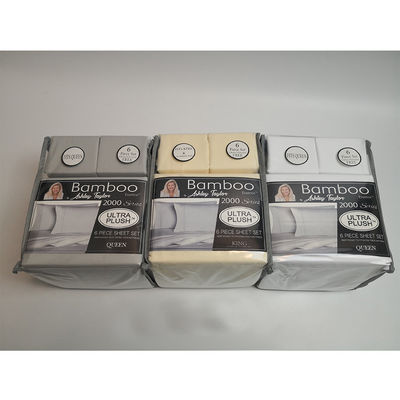 Hypoallergenic 6pcs Bamboo Bedding Set for Bedroom in European and American Style