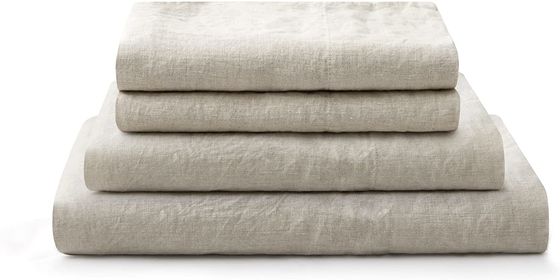 Queen Size Stone Washed French Linens Bedding Set of 4 100% Pure Flax Linen Europe Style