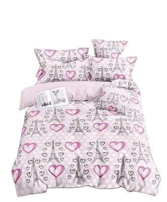 3d Game Handle Printed Home Bed Sheet Comforter Set Bedding 3 Pcs in Solid Pattern Type