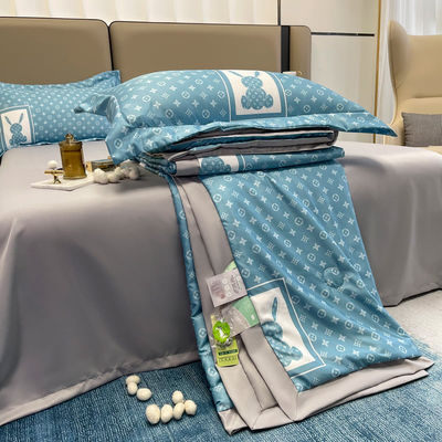 Solid Pattern 300TC Luxury Bamboo Bedding Set for Customization and Comfortable Sleep