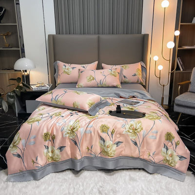 Bedroom Sheet Pillowcase Sets 100% Lyocell Digital Printed Bedding Sheet Set 2022