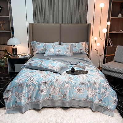 Bedroom Sheet Pillowcase Sets 100% Lyocell Digital Printed Bedding Sheet Set 2022