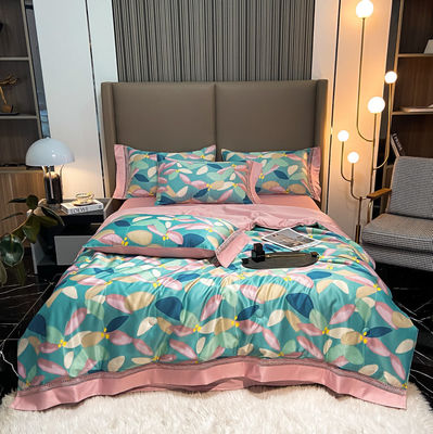 Bedroom Sheet Pillowcase Sets 100% Lyocell Digital Printed Bedding Sheet Set 2022