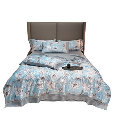 Stylish Tencel Modal Sheet Pillowcase Set with Embroidered Duvet Cover and Pillowcases
