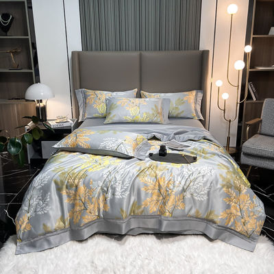 Stylish Tencel Modal Sheet Pillowcase Set with Embroidered Duvet Cover and Pillowcases
