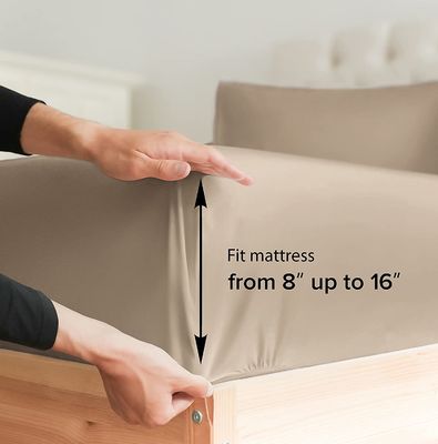 Extra Soft Woven Hotel Luxury Bed Sheets 1.5-2 Kg Deep Pockets Breathable Cooling