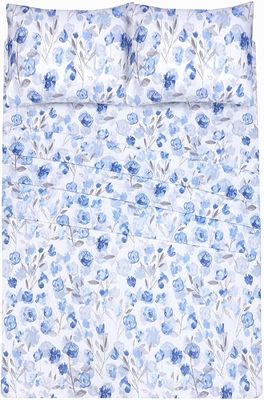133x72 Woven 100% Cotton Bed Sheets 4 Pcs Bed Sets Organic Cotton Material