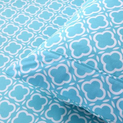 Customized Microfiber Flannel Sheet Set -Luxury Printed 4 Piece Bedding Collection for Hotel