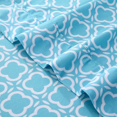 Customized Microfiber Flannel Sheet Set -Luxury Printed 4 Piece Bedding Collection for Hotel