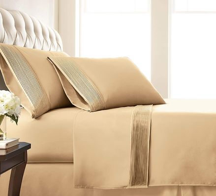 Minimalist Folded Microfiber Polyester Cotton Hotel Household Four-Piece Bed Linen Set
