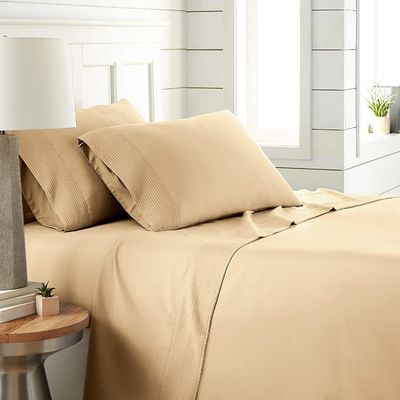 Minimalist Folded Microfiber Polyester Cotton Hotel Household Four-Piece Bed Linen Set