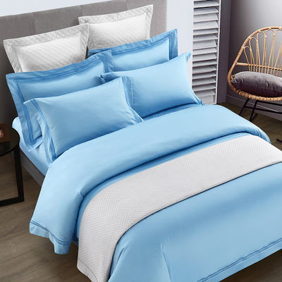 Poly Cotton Hotel Comfort Sheet Quilt Cover Pillowcase Set for 2.2m 7 feet Bed
