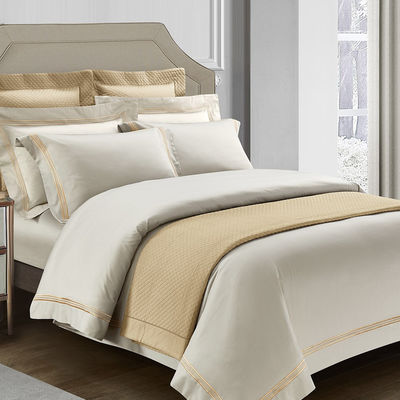Poly Cotton Hotel Comfort Sheet Quilt Cover Pillowcase Set for 2.2m 7 feet Bed