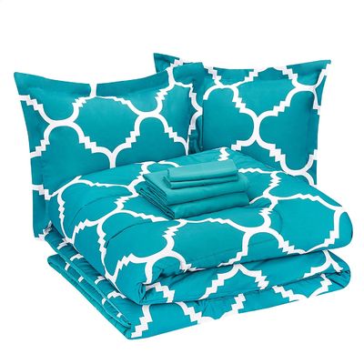 Europe Style Lightweight Microfiber Bed-In-A-Bag Comforter Set with Durable Stitching