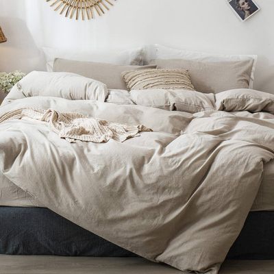 Customized 3 Pieces Queen Comforter Set Farmhouse Bedding Set with Ruffle Bed Design