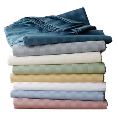 Simple Style Full Polyester Striped Four-piece Set for Household Fabric Count 40