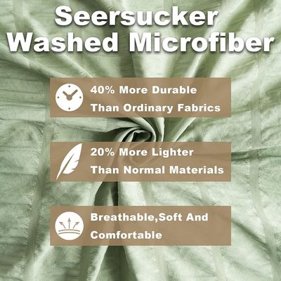 Customizable Seersucker Duvet Cover Set 3-Piece Luxury Bedding Set Unique Style